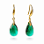 Brincos Licht cristal esmeralda - Imagem 1