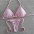 Biquíni Cortininha embutido Lacinho - Rosa bebê - Imagem 2