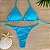 Biquíni Cortininha Calcinha Fita - Azul Bebe - Imagem 1