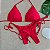 Biquíni Cortininha embutido Lacinho - Vermelho - Imagem 4
