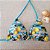 Top Biquíni Cortininha Dupla Face - Estampado Turquesa - M - Imagem 1