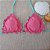 Top Biquíni Ripple Frufru Dupla Face - Rosa e Verde Agua - P - Imagem 1