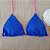 Top de Biquini Cortininha Dupla Face - Azul Royal Rosa Chiclete - M - Imagem 2