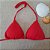 Top Biquíni Cortininha com Bojo Removível - Vermelho - Imagem 1