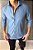 Camisa Slim Fit Azul Maia Tecnologia N Amassa - Imagem 3