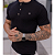 camiseta gola hanley Preta - Imagem 1
