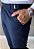 Calça Alfaiataria Slim Azul Marinho Com Regulagem Lateral - Imagem 2