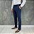 Calça Alfaiataria Slim Azul Marinho Com Regulagem Lateral - Imagem 3