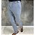 Calça Alfaiataria Slim Cinza Com Regulagem Lateral - Imagem 3