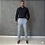Calça Alfaiataria Slim Cinza Com Regulagem Lateral - Imagem 3