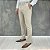 Calça Alfaiataria Slim Bege Claro Com Regulagem Lateral - Imagem 3