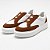 Sneaker Comfort Branco / Marrom Elastico em X - Imagem 1