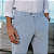 Calça Alfaiataria Skinny Azul Claro Com Regulagem Lateral - Imagem 2