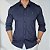 Camisa Slim Fit Azul Marinho Ultra Elástica - Imagem 1