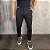 Calça Alfaiataria Slim Viena Risca De Giz Black Com Regulagem Lateral - Imagem 1