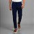 Calça Alfaiataria Slim Viena Azul Marinho Com Ajuste Lateral - Imagem 1