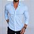 Camisa Slim Fit Tecnologica Azul BB Manga Longa Fibra De Bambu - Imagem 1