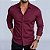Camisa Slim Fit Tecnologica Bordô Manga Longa Fibra De Bambu - Imagem 1