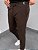 Calça Alfaiataria Slim Viena Marrom Café Com Regulagem Lateral - Imagem 3