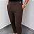 Calça Alfaiataria Slim Viena Marrom Café Com Regulagem Lateral - Imagem 2