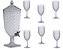 Suqueira Cristal 5L com 6 Taças Água/Vinho 480ml - Imagem 1