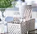 Organizador com 5 divisórias rattan branco - Imagem 2