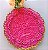 Sousplat de crochê- Pink com dourado- Jardim - Imagem 1