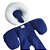 Apoio De Corpo Reversível Azul Marinho Zip Toys - Imagem 2