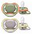 Chupeta Dupla Ultra Air Neutra Cinza e Verde 6-18M Avent - Imagem 1
