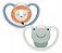 Kit 2 Chupetas Nuk Space Boy 0 Á 6 Meses Bichinhos - Imagem 2