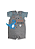 Conjunto Jardineira Estampado Dino Petutinha - Imagem 5