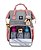 Mochila Maternidade Impermeável BH Travel Cinza com Rosa - Imagem 2