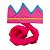 Fantasias Infantis - Coroa Pink com Véu - Imagem 1