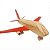 Avião Boeing Vermelho de Madeira  - Brinquedo Educativo - Imagem 1