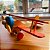 Avião Biplano Laranja de Madeira  - Brinquedo Educativo - Imagem 3