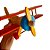 Avião Biplano Laranja de Madeira  - Brinquedo Educativo - Imagem 1