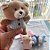 Mini Urso de Camisa Listrada - Bicho de Pano Tecido Antialérgico Zip Toys - Imagem 2