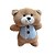 Mini Urso de Camisa Listrada - Bicho de Pano Tecido Antialérgico Zip Toys - Imagem 1