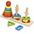 Torre de Encaixe com Passa Formas - Brinquedo Educativo de Madeira - Imagem 1