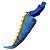 Cauda Dinossauro Azul Escuro Estampada Detalhe Amarelo - Fantasia Infantil - Imagem 1