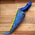 Cauda Dinossauro Azul Escuro Estampada Detalhe Amarelo - Fantasia Infantil - Imagem 2