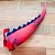 Cauda Dinossauro Vermelha Estampada com detalhes - Fantasia Infantil - Imagem 2