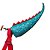 Cauda Dinossauro Azul Estampada detalhes Vermelhos - Fantasia Infantil - Imagem 1