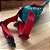 Cauda Dinossauro Azul Estampada detalhes Vermelhos - Fantasia Infantil - Imagem 3