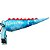 Cauda Dinossauro Azul Clara Detalhe Vermelho - Fantasia Infantil - Imagem 1