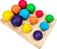 Kit Tabuleiro de Bolas Colorido -  Brinquedo Educativo Inspiração Waldorf - Imagem 1