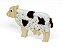 Alinhavo Vaca Dolores - Brinquedo Educativo de Madeira - Imagem 1