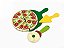 Coleção comidinhas! Kit Pizza - Newart 8 peças de madeira - Imagem 1