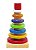 Brinquedo de Encaixe de Madeira -Pirâmide com Anéis - Imagem 1