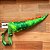 Cauda Dinossauro Verde Estampada  - Fantasia Infantil - Imagem 2